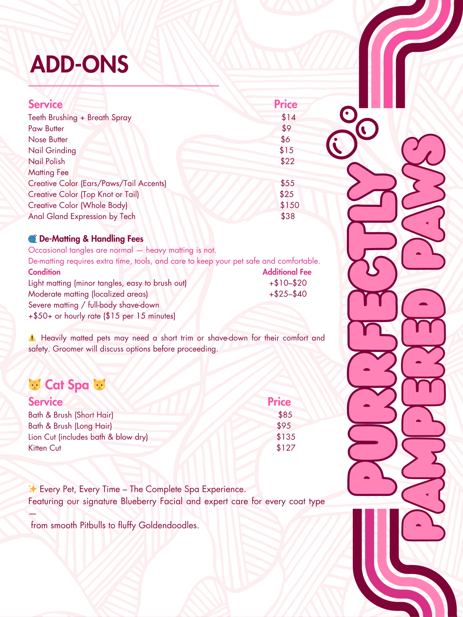 Purrfectly Pampered Paws Salon and Spa Purrfectly Pampered Paws Salon and Spa