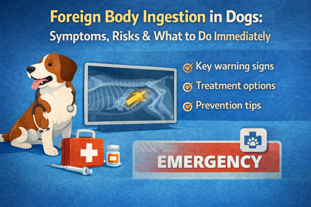 Foreign Body Ingestion in Dogs: Symptoms, Risks & What to Do Immediately